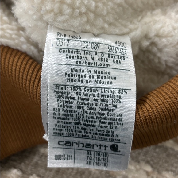 Carhartt Weathered Duck Wildwood Tan Canvas Women’s Jacket size XL - Picture 9 of 15